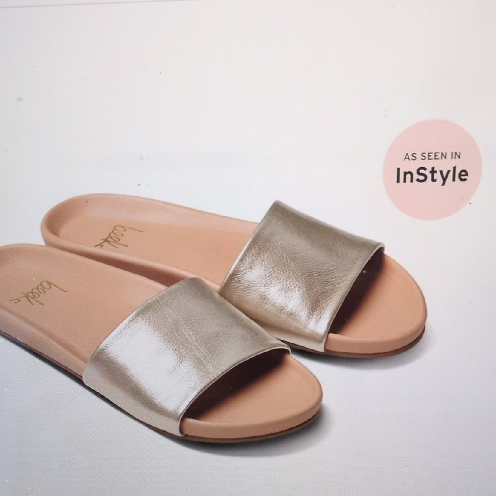 Beek Metallic Slide Sandals